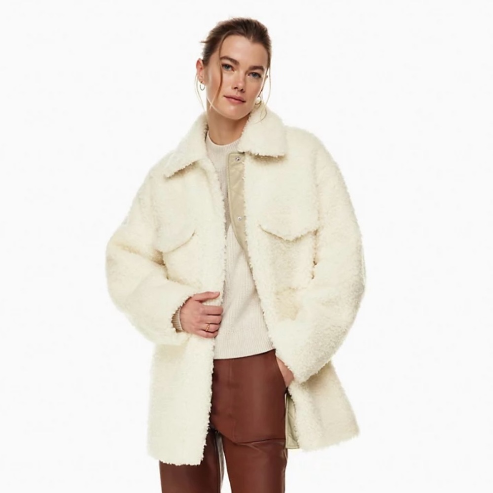 Aritzia Wilfred Free Thompson Sherpa Shirt Jacket